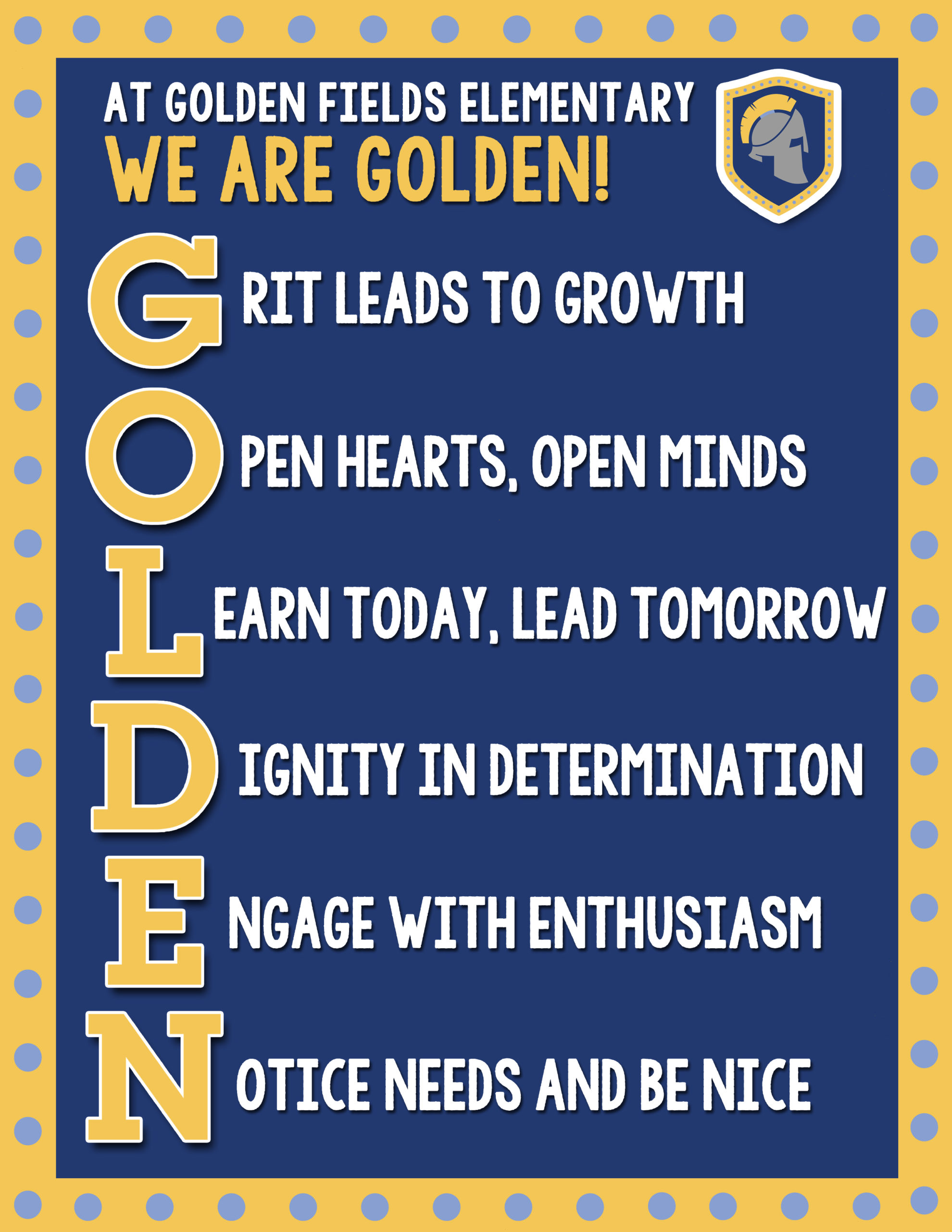 Code of Conduct / Policies Golden Fields Elementary